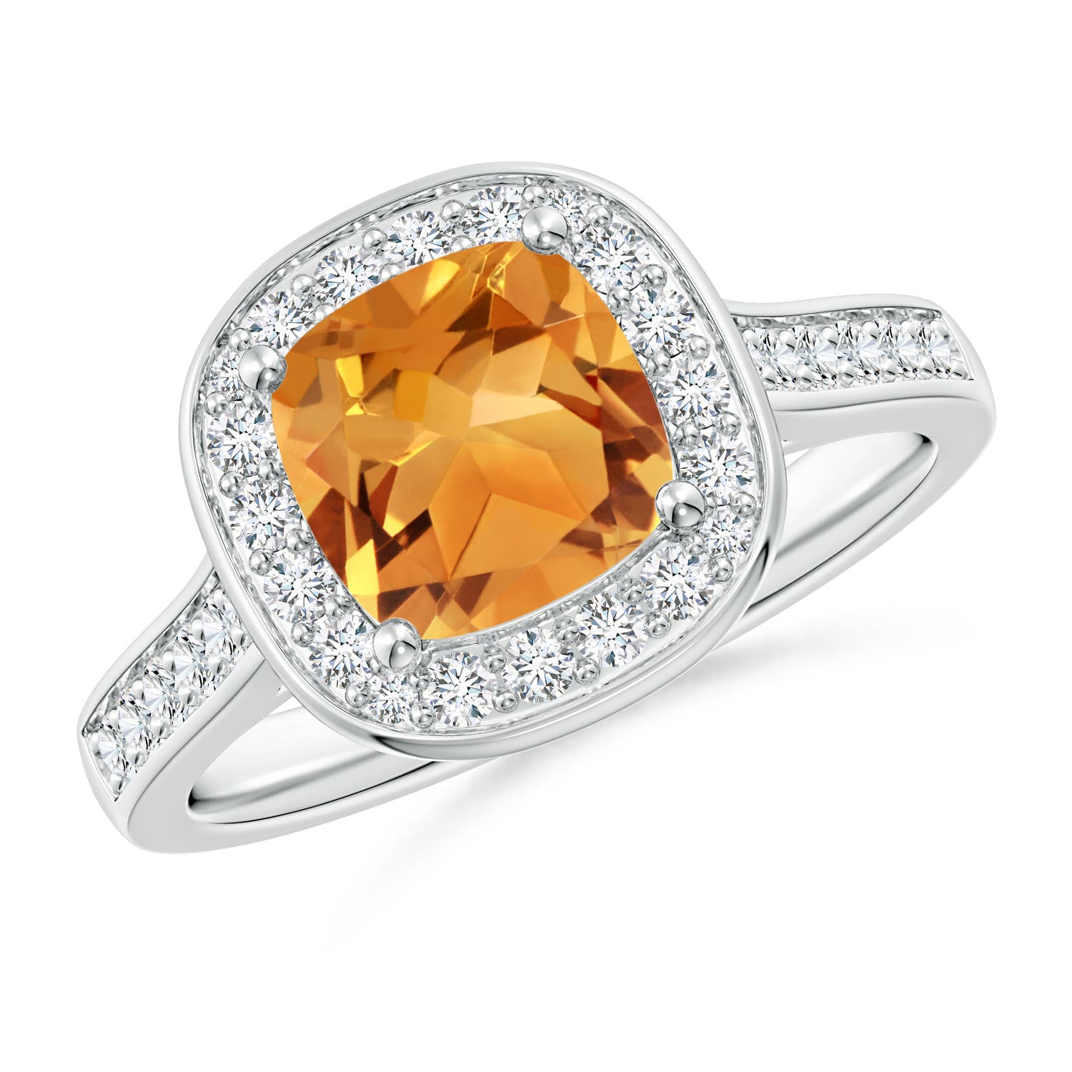 AA - Citrine / 1.79 CT / 14 KT White Gold