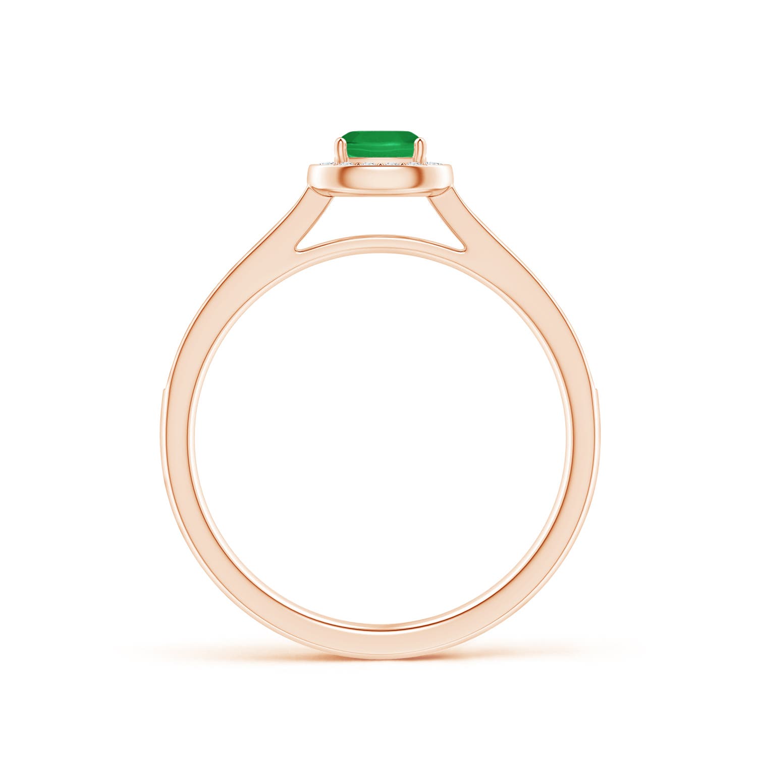 A - Emerald / 0.38 CT / 14 KT Rose Gold