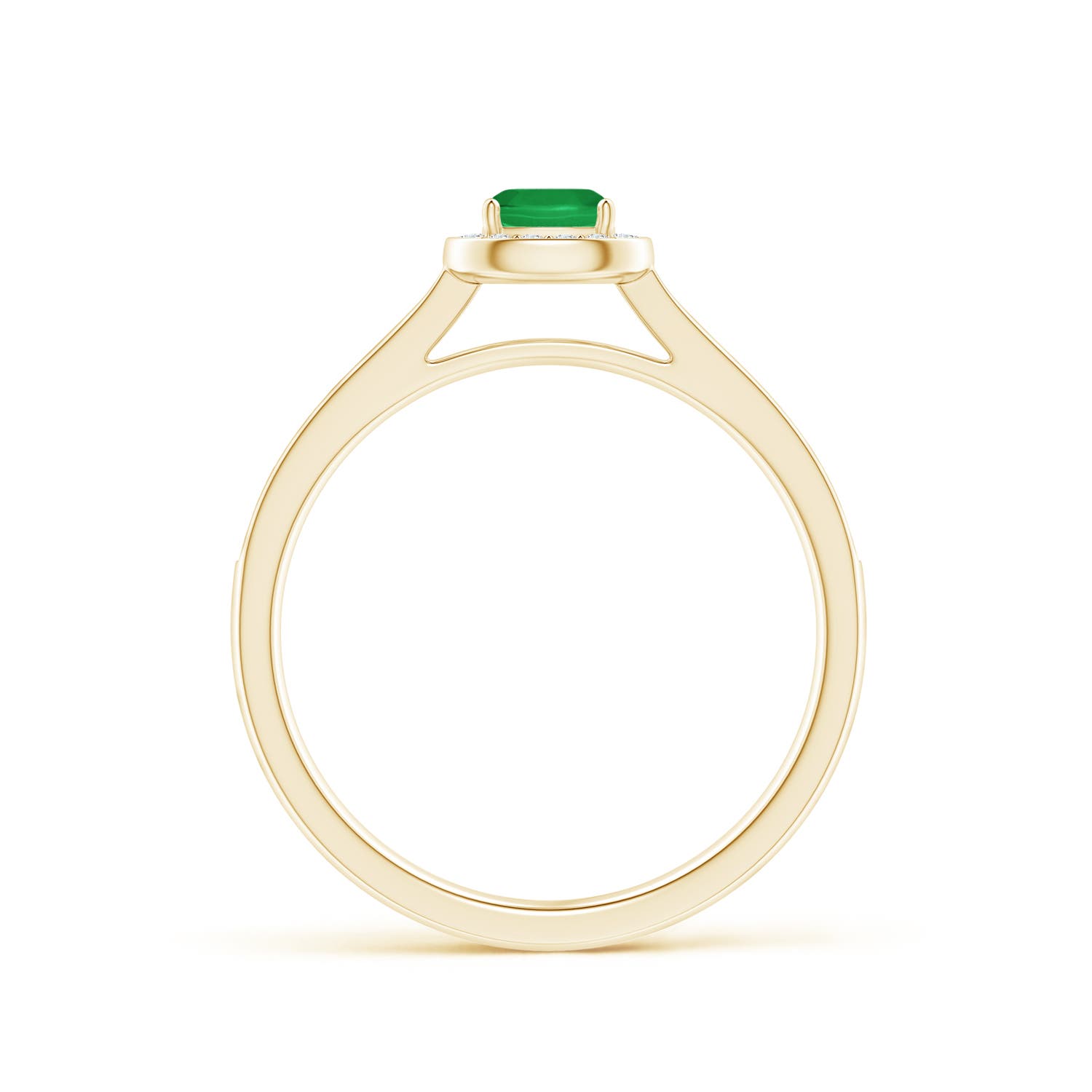 A - Emerald / 0.38 CT / 14 KT Yellow Gold