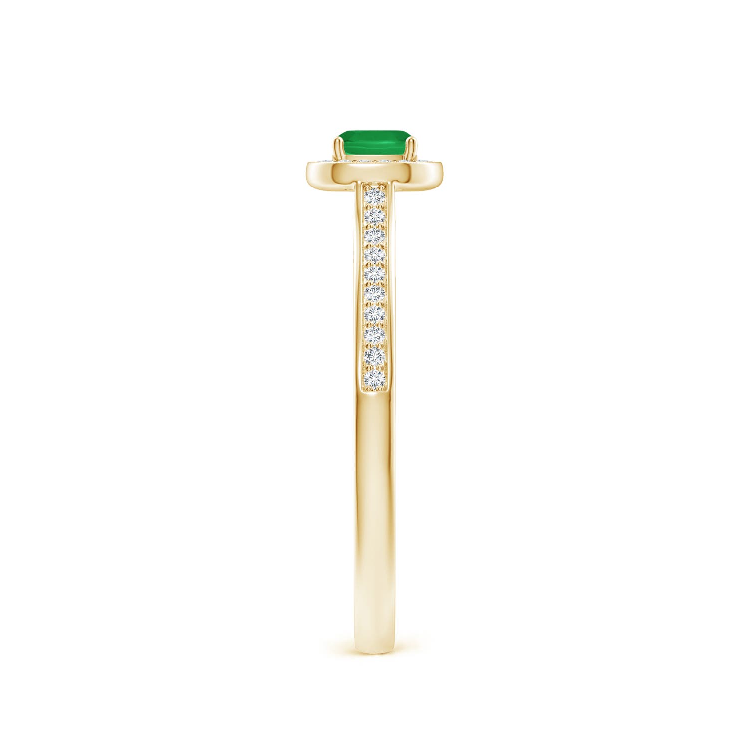 A - Emerald / 0.38 CT / 14 KT Yellow Gold