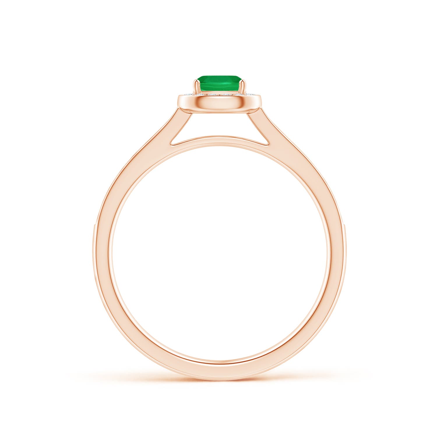 AA - Emerald / 0.38 CT / 14 KT Rose Gold