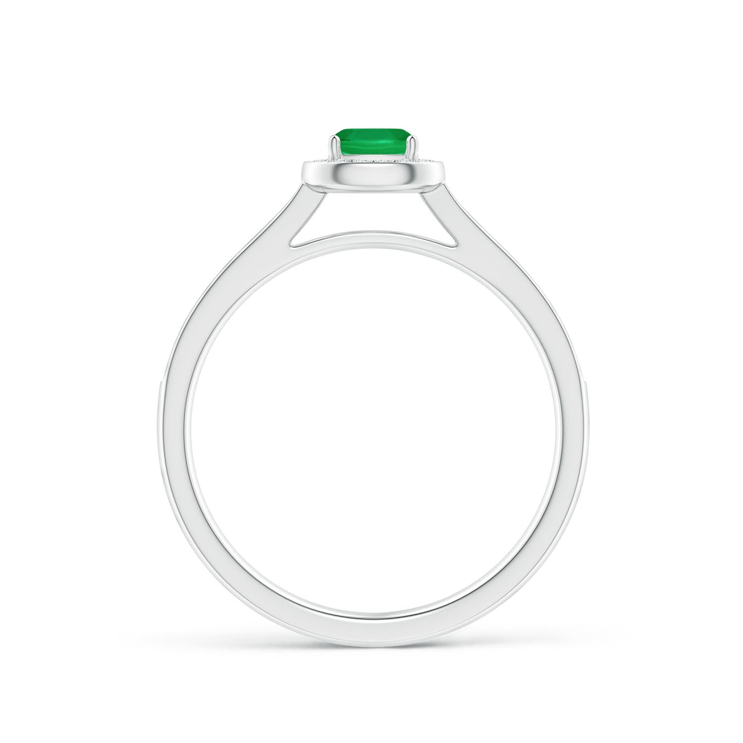 AA - Emerald / 0.38 CT / 14 KT White Gold