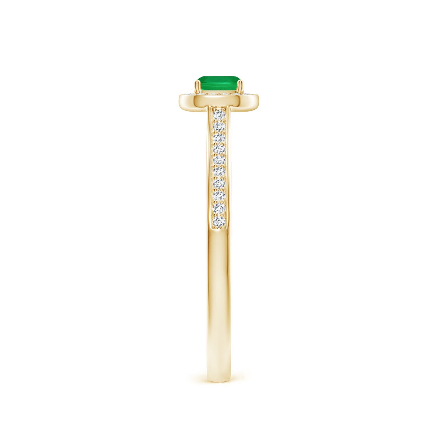 AA - Emerald / 0.38 CT / 14 KT Yellow Gold