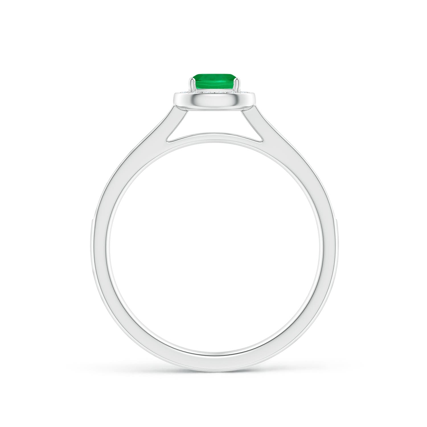 AAA - Emerald / 0.38 CT / 14 KT White Gold