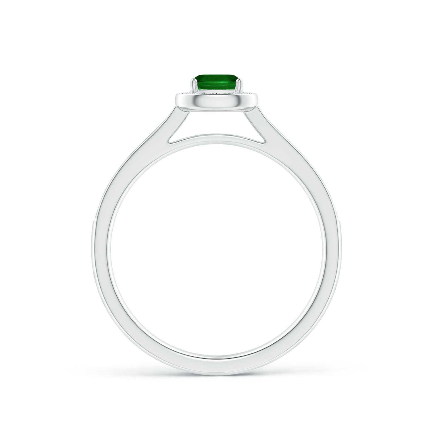 AAAA - Emerald / 0.38 CT / 14 KT White Gold