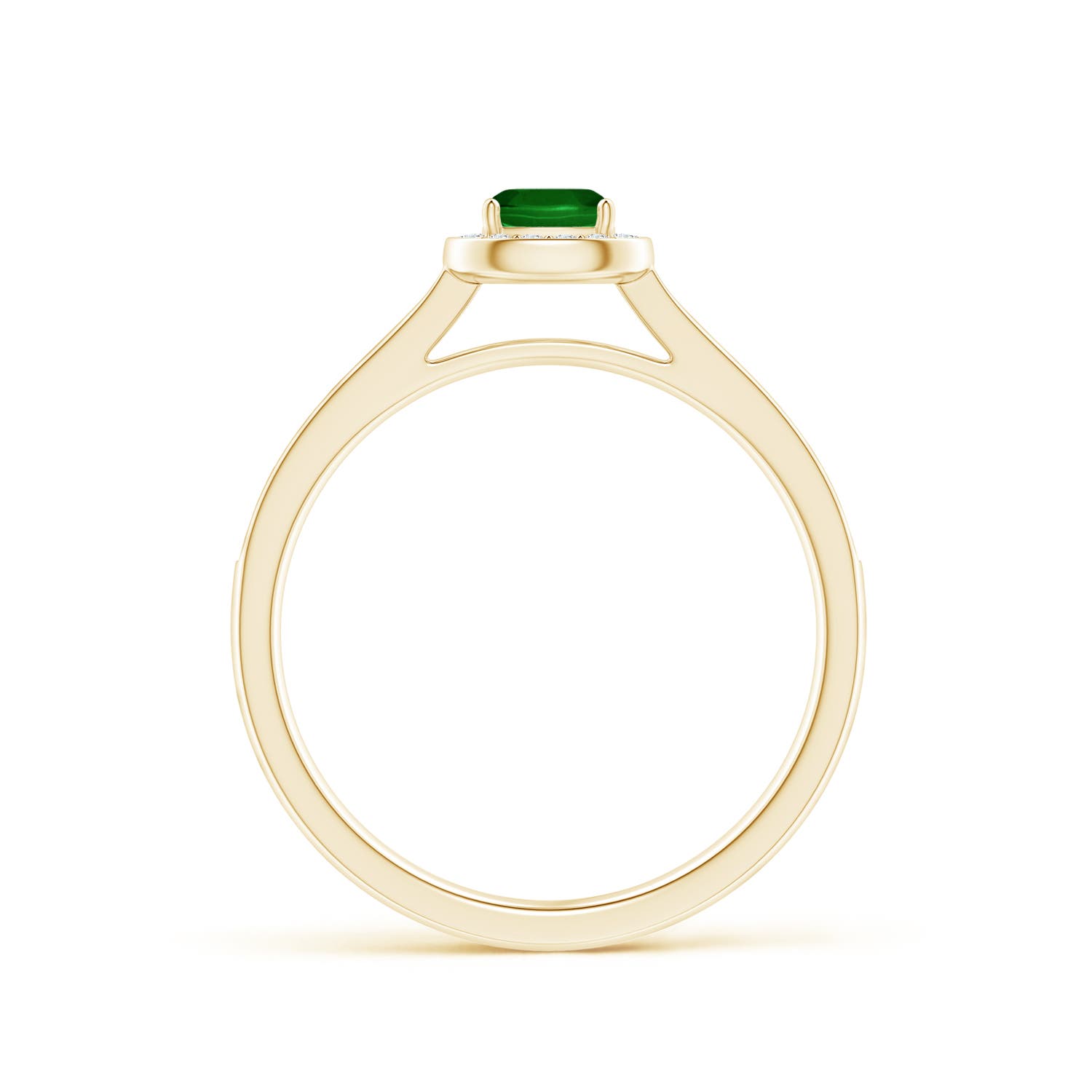 AAAA - Emerald / 0.38 CT / 14 KT Yellow Gold