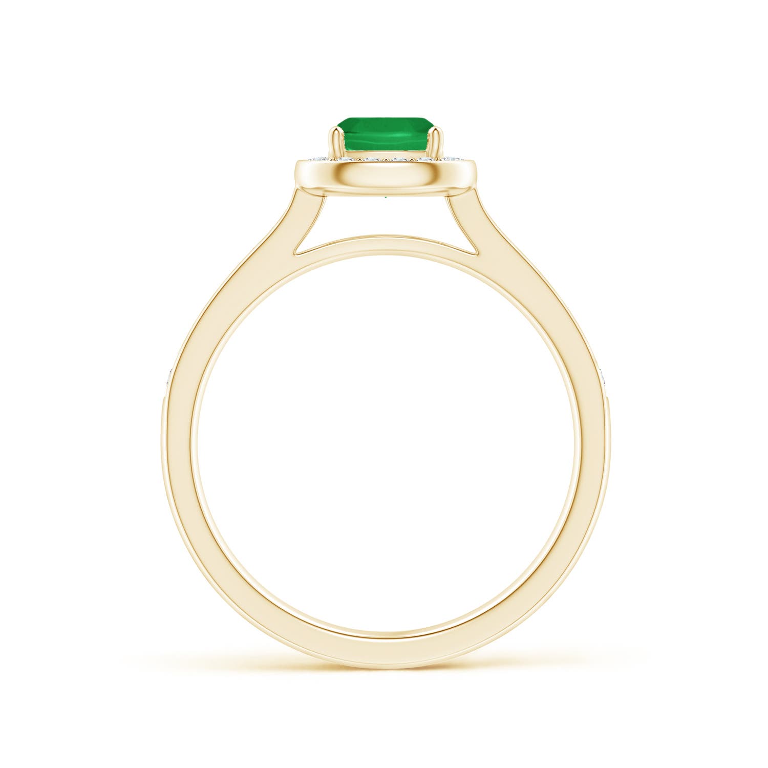 A - Emerald / 0.76 CT / 14 KT Yellow Gold