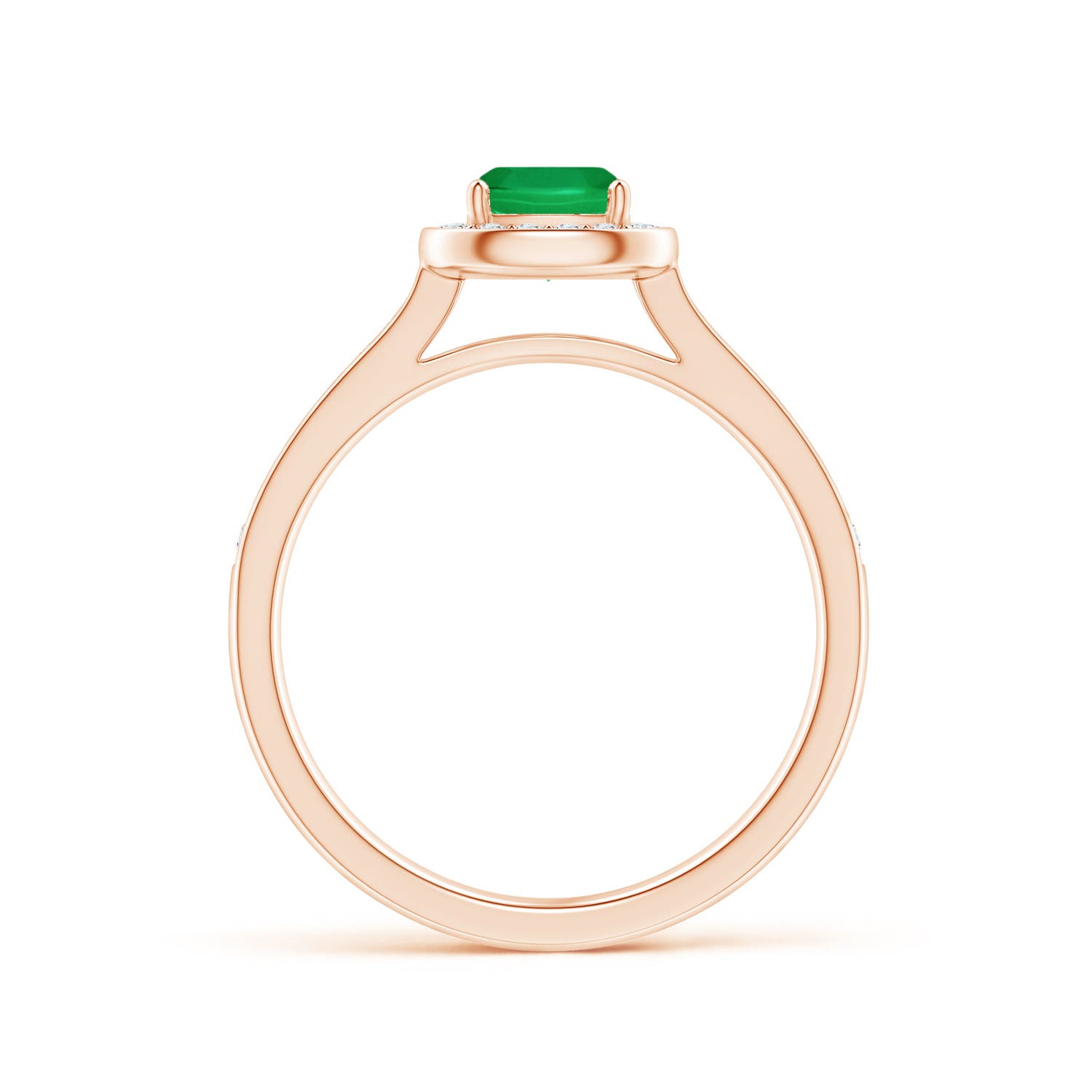 AA - Emerald / 0.76 CT / 14 KT Rose Gold