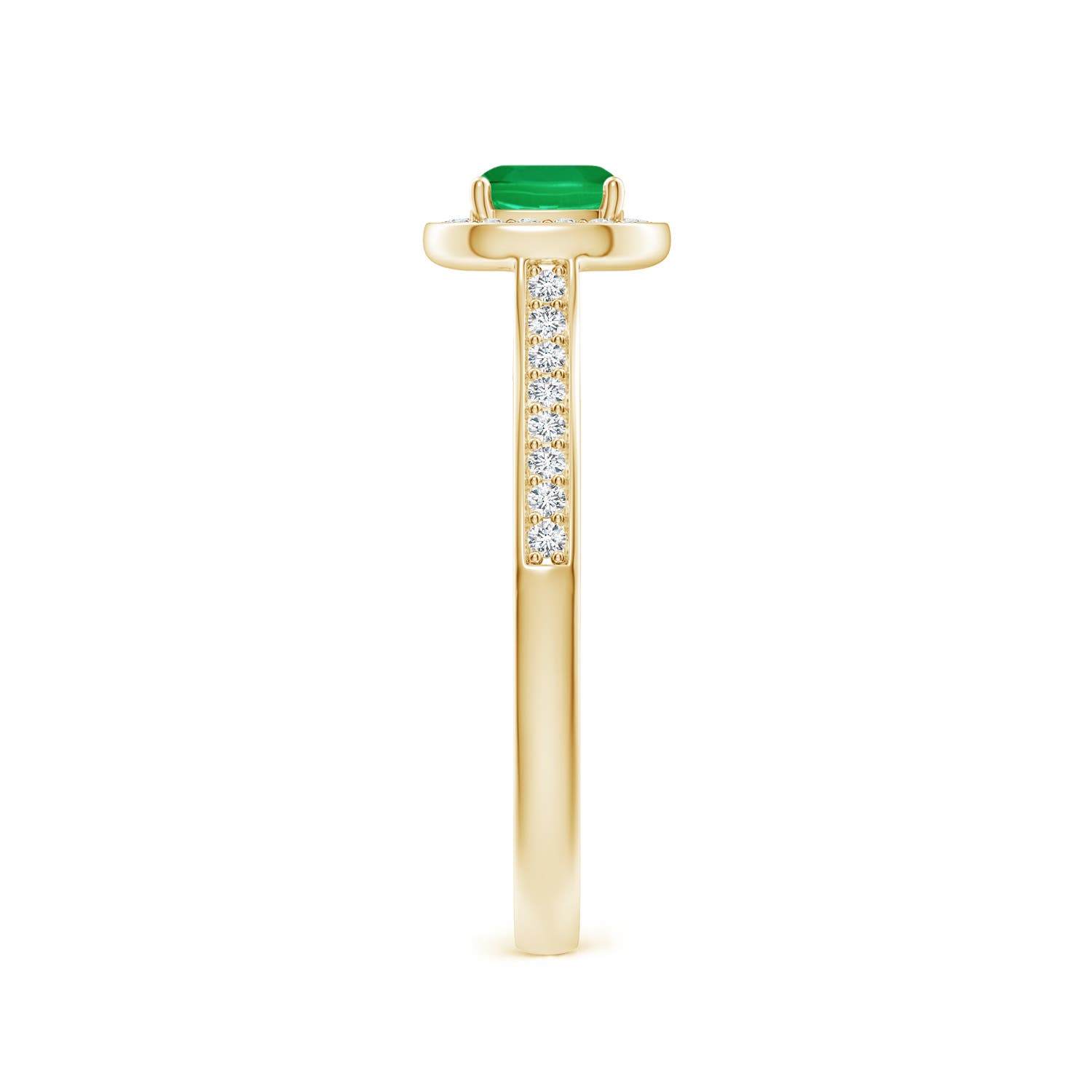 AA - Emerald / 0.76 CT / 14 KT Yellow Gold