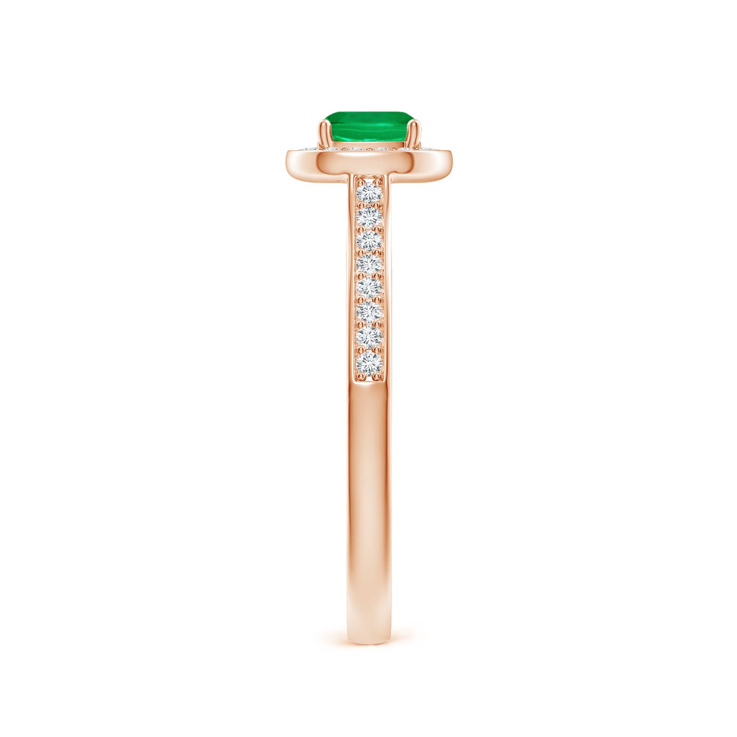 AAA - Emerald / 0.76 CT / 14 KT Rose Gold