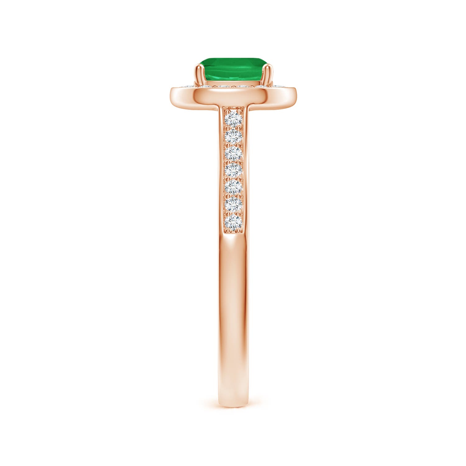 A - Emerald / 1.13 CT / 14 KT Rose Gold