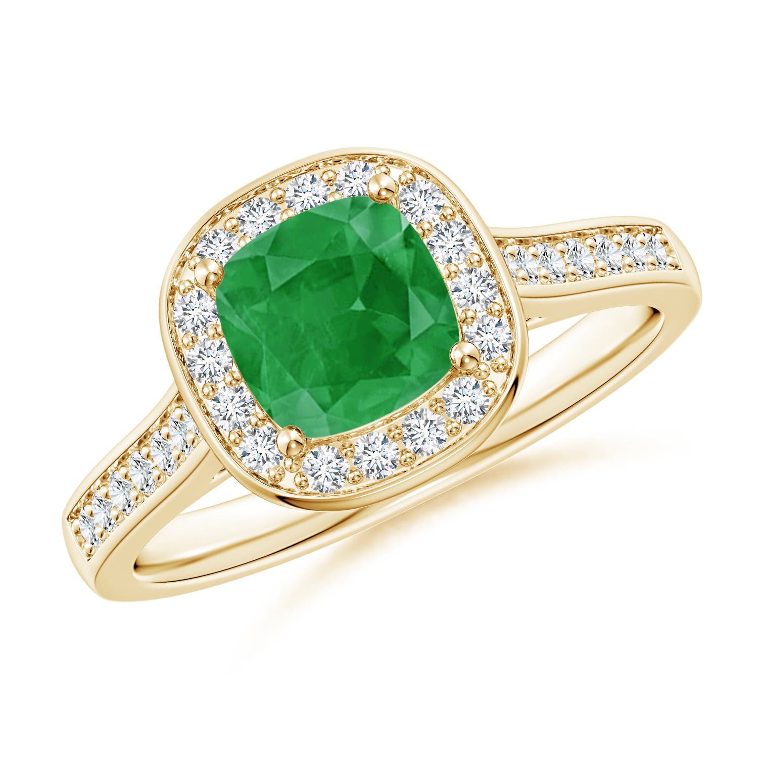 A - Emerald / 1.13 CT / 14 KT Yellow Gold