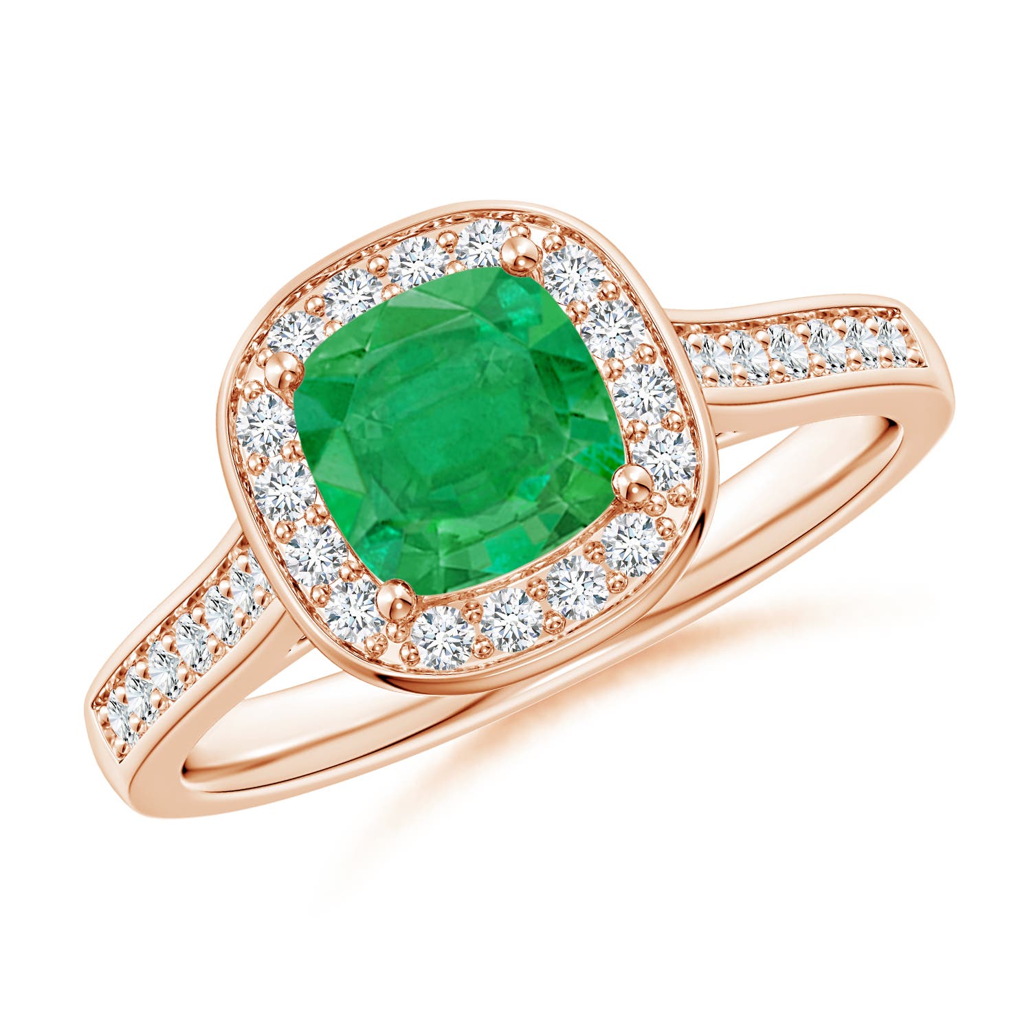 AA - Emerald / 1.13 CT / 14 KT Rose Gold