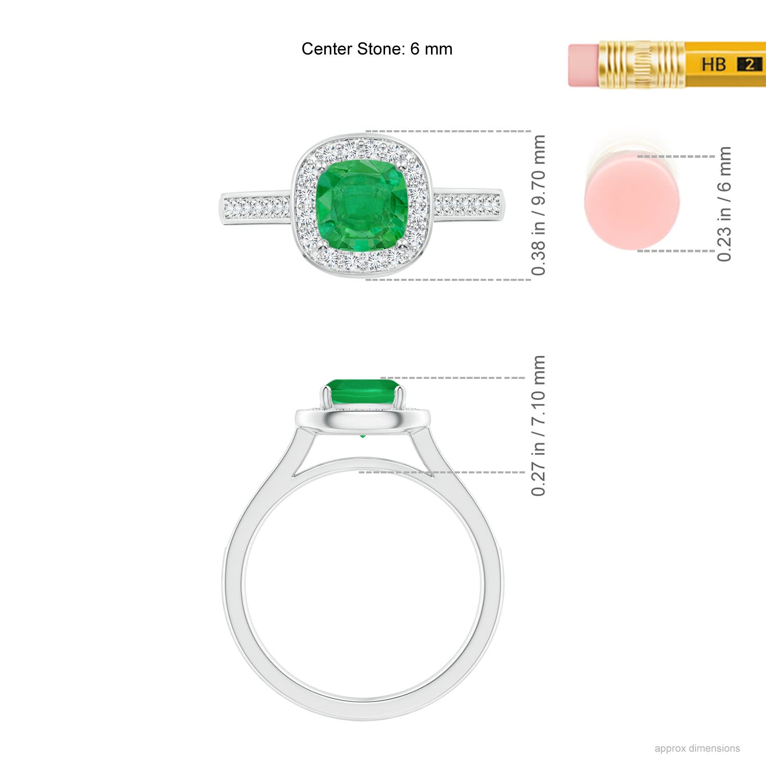 AA - Emerald / 1.13 CT / 14 KT White Gold