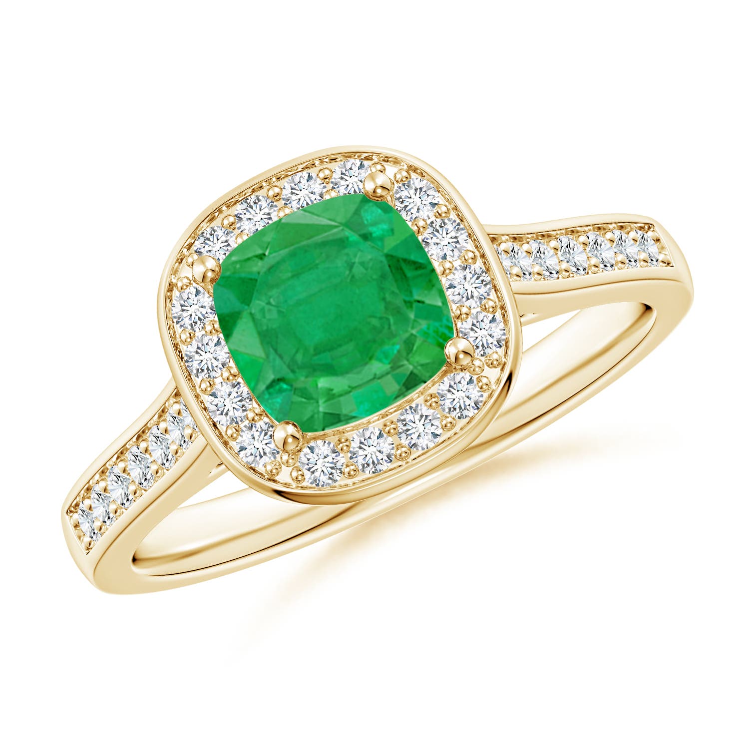 AA - Emerald / 1.13 CT / 14 KT Yellow Gold