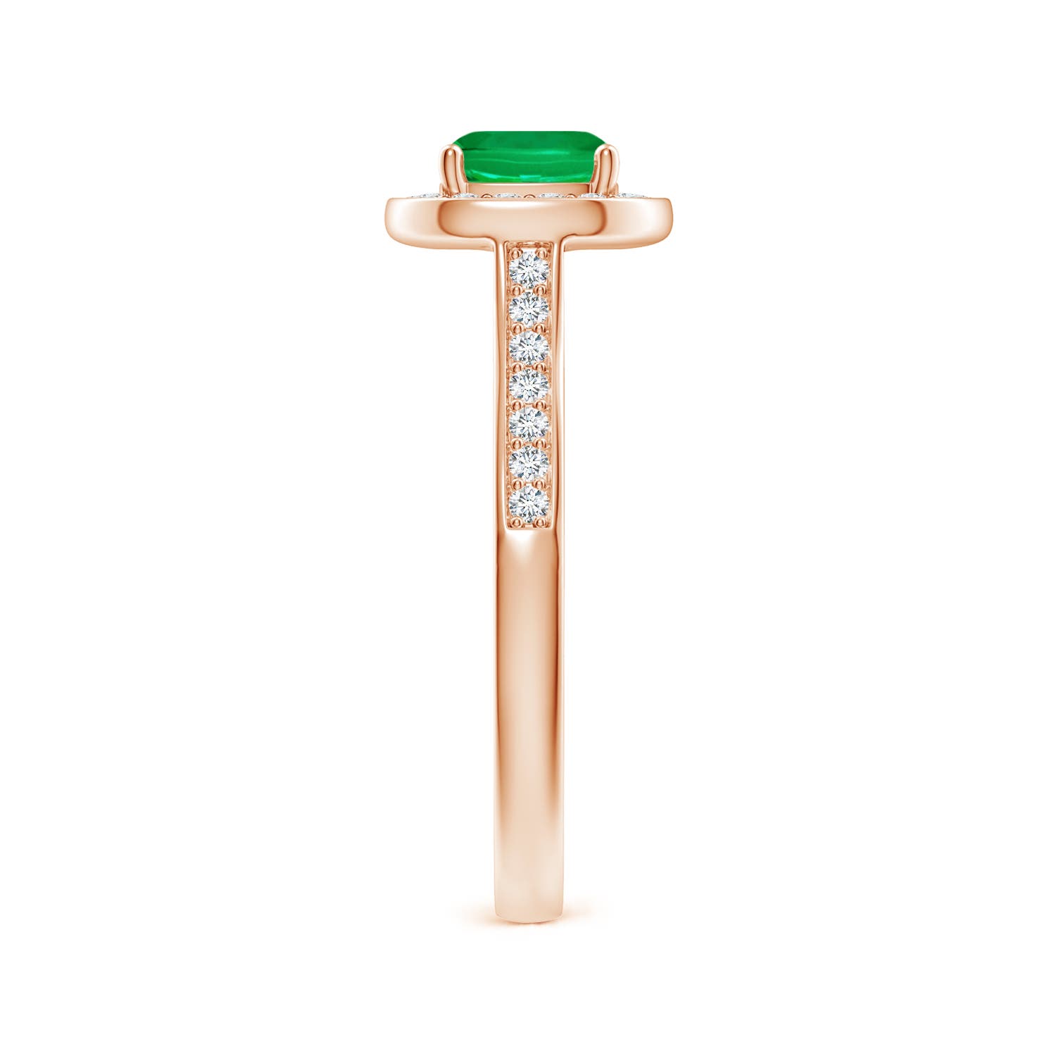 AAA - Emerald / 1.13 CT / 14 KT Rose Gold