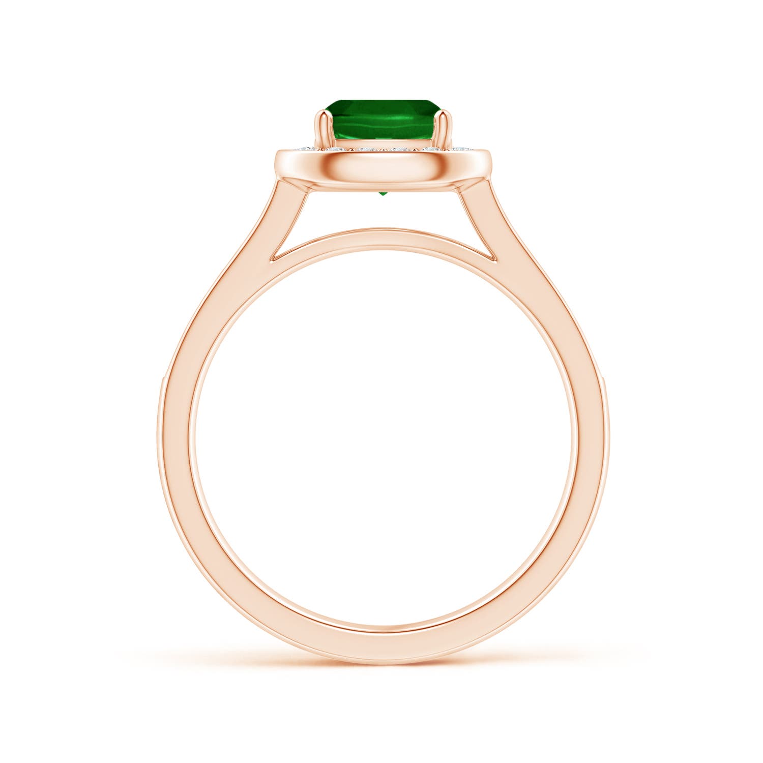 AAAA - Emerald / 1.13 CT / 14 KT Rose Gold