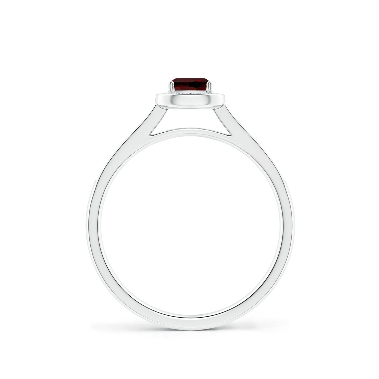 AAA - Garnet / 0.53 CT / 14 KT White Gold