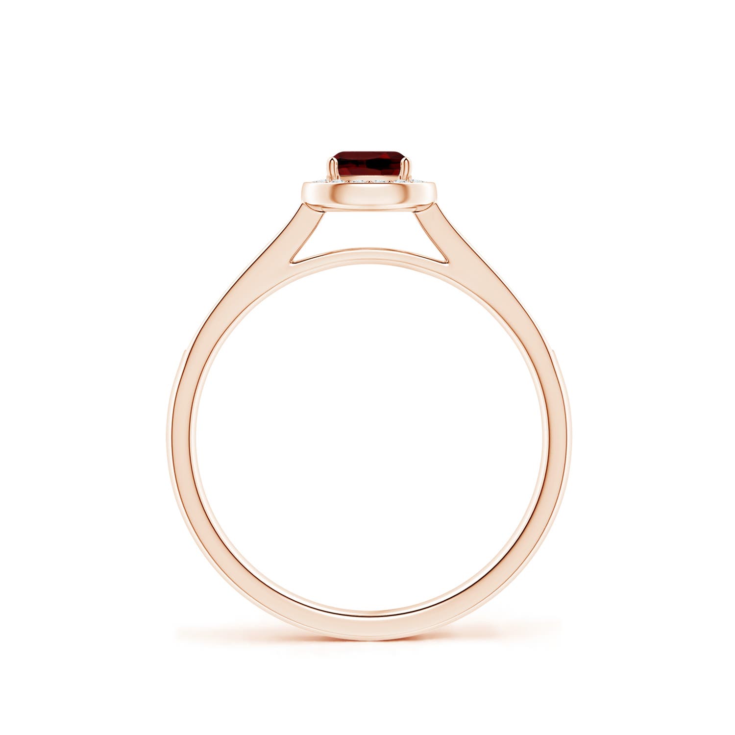 AAAA - Garnet / 0.53 CT / 14 KT Rose Gold