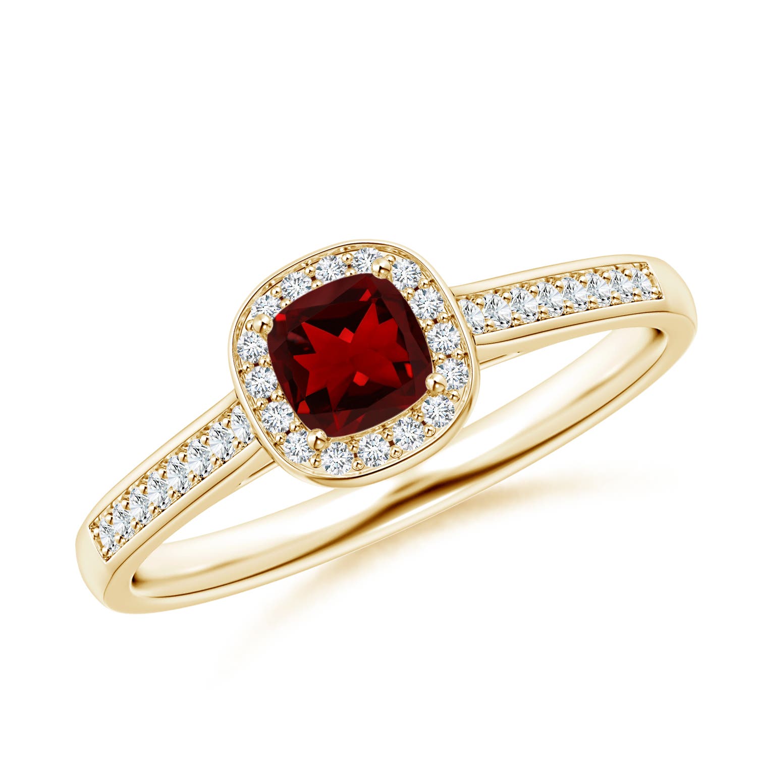 AAAA - Garnet / 0.53 CT / 14 KT Yellow Gold