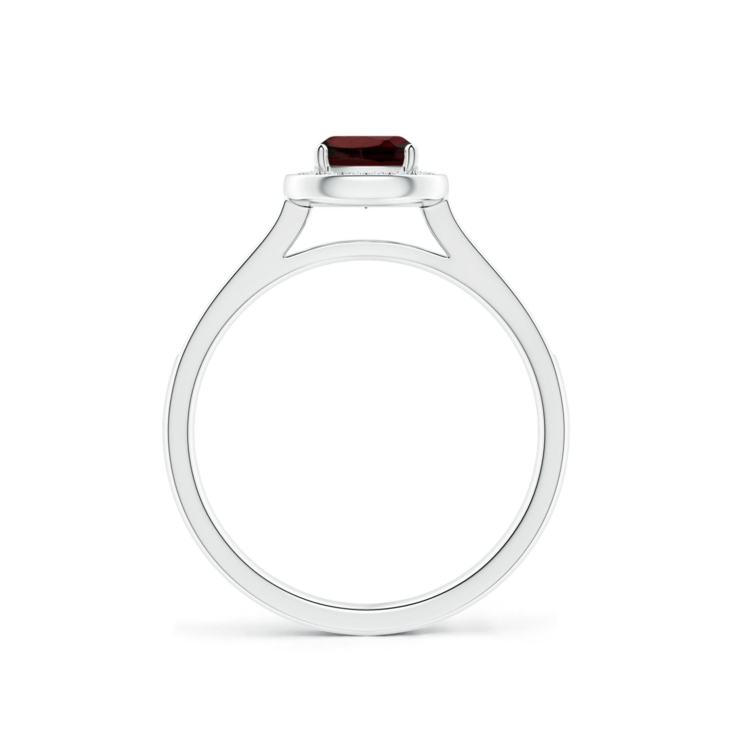 AA - Garnet / 1.01 CT / 14 KT White Gold