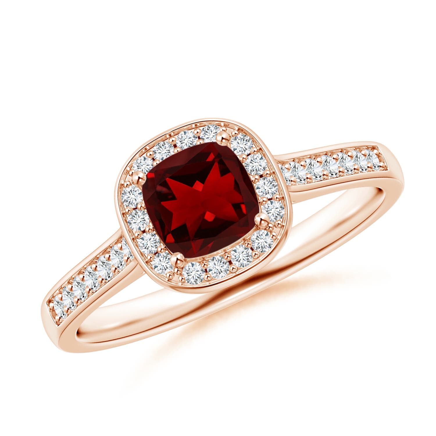 AAAA - Garnet / 1.01 CT / 14 KT Rose Gold