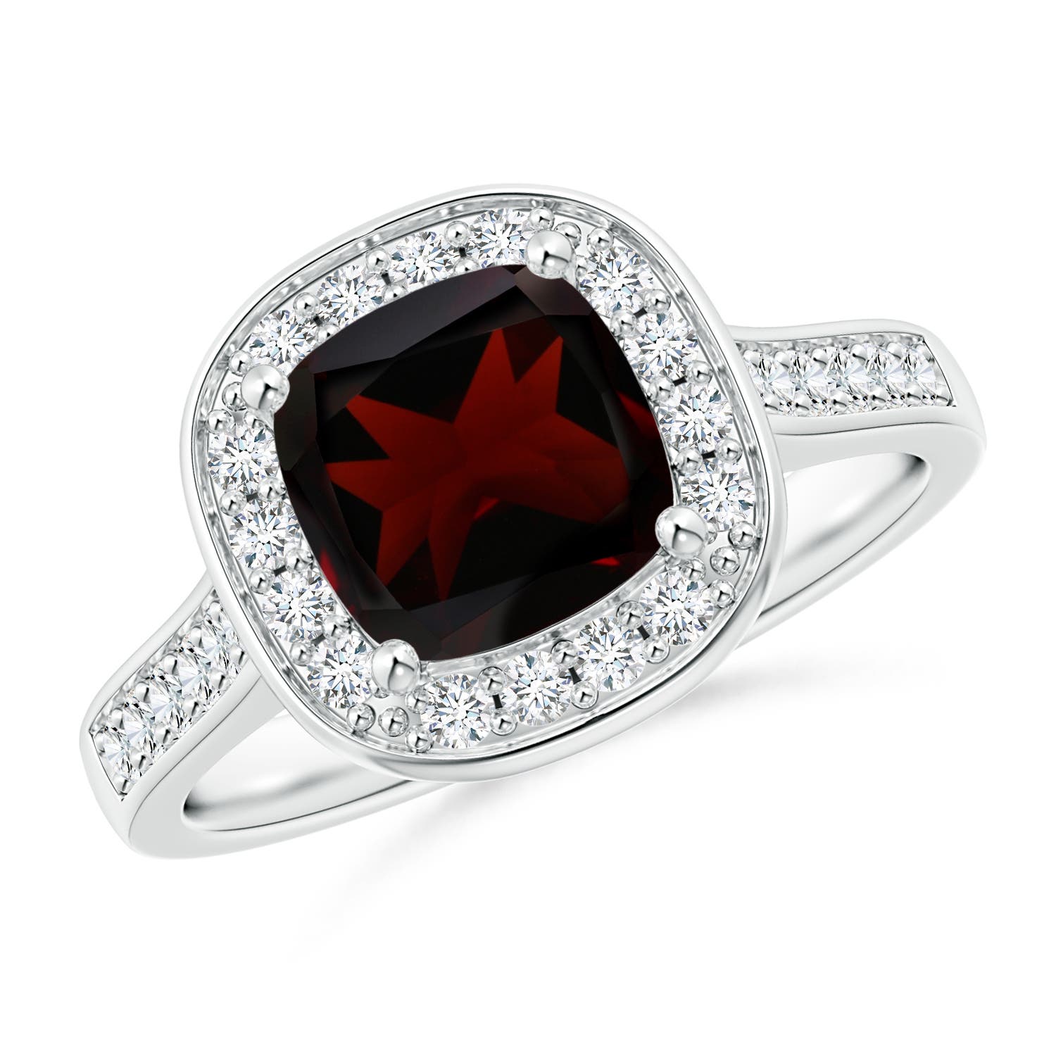 A - Garnet / 1.74 CT / 14 KT White Gold