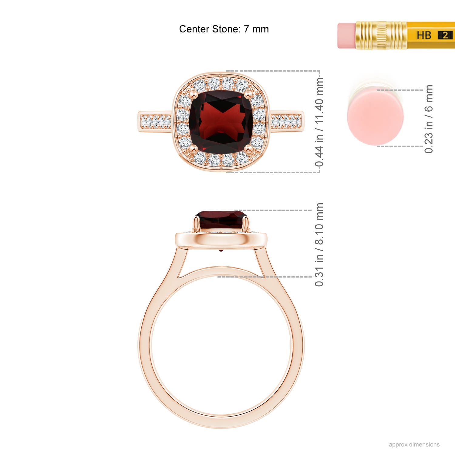 AA - Garnet / 1.74 CT / 14 KT Rose Gold