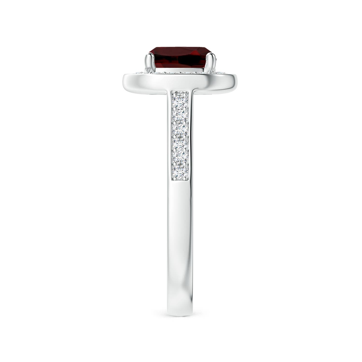 AA - Garnet / 1.74 CT / 14 KT White Gold