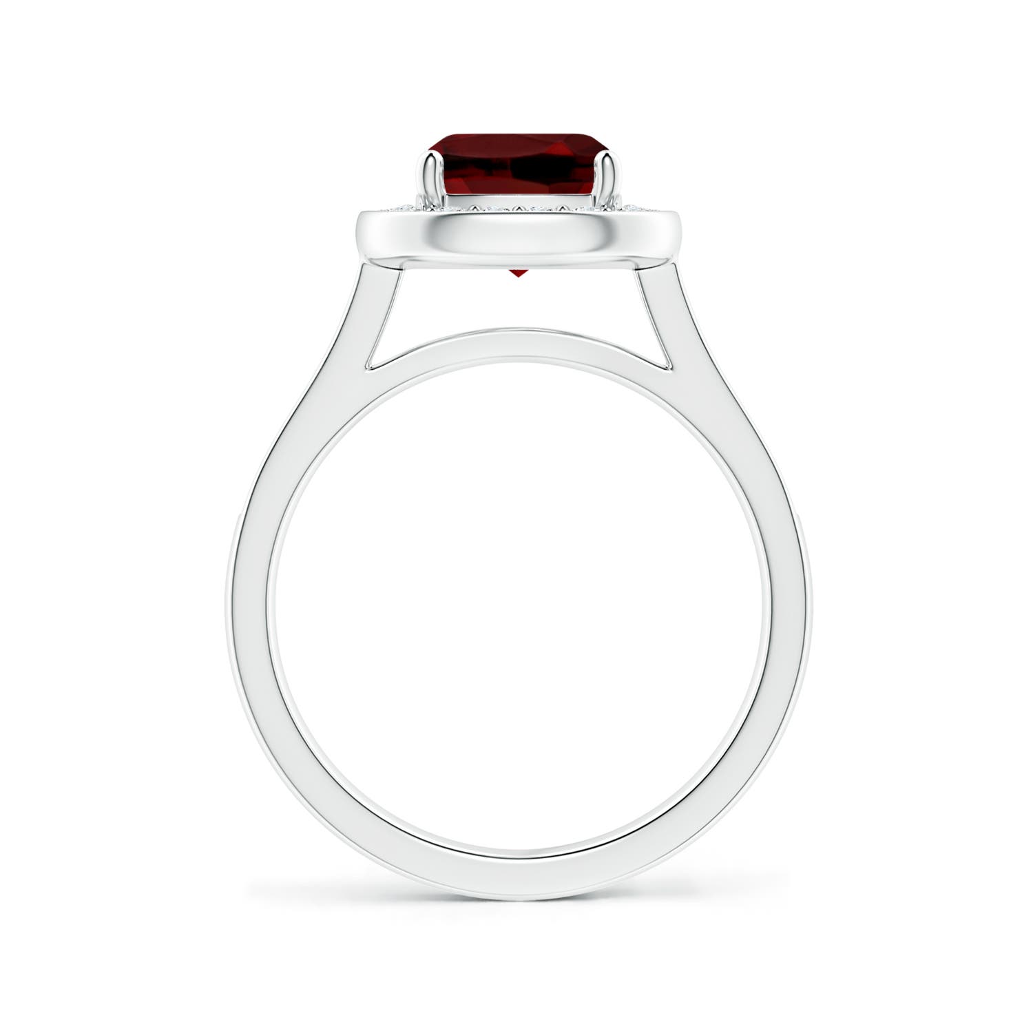 AAAA - Garnet / 1.74 CT / 14 KT White Gold