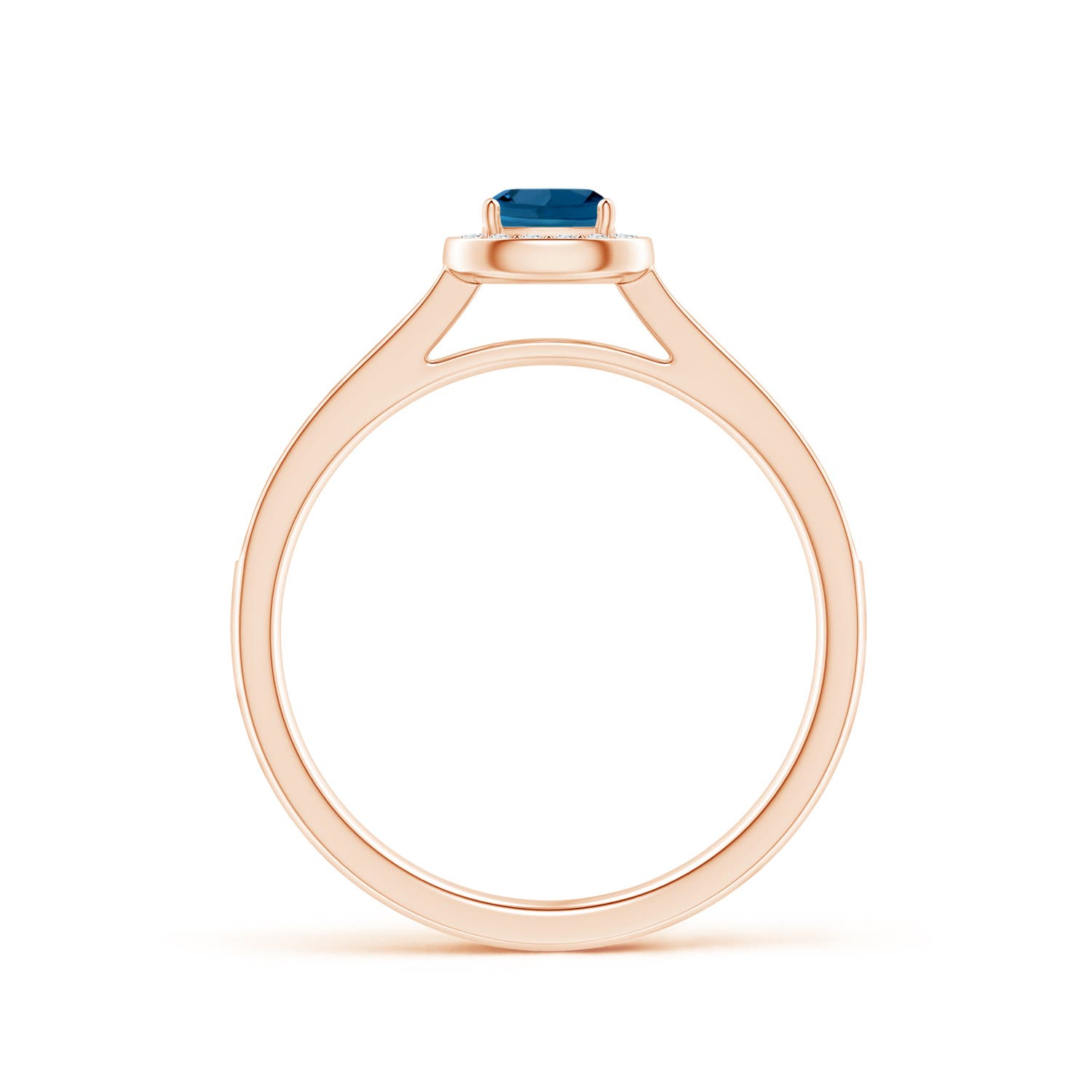 AAA - London Blue Topaz / 0.51 CT / 14 KT Rose Gold