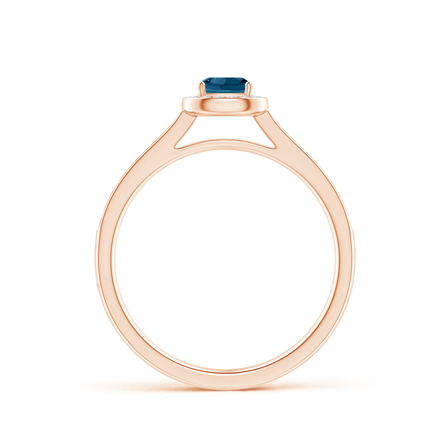 AAAA - London Blue Topaz / 0.51 CT / 14 KT Rose Gold