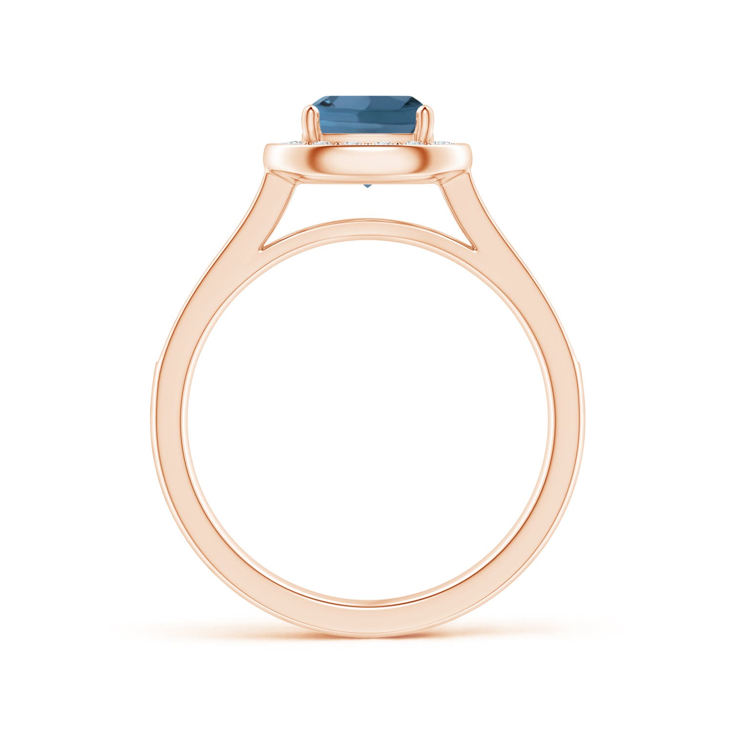 A - London Blue Topaz / 1.38 CT / 14 KT Rose Gold