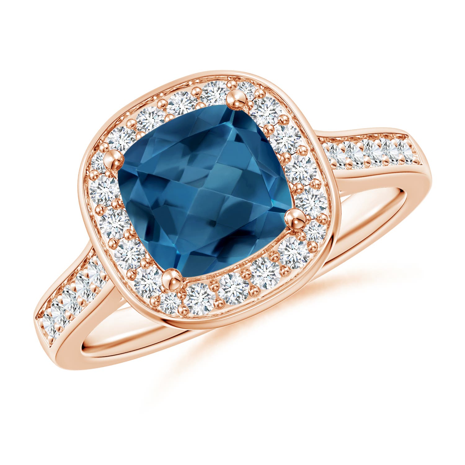 AA - London Blue Topaz / 2.24 CT / 14 KT Rose Gold