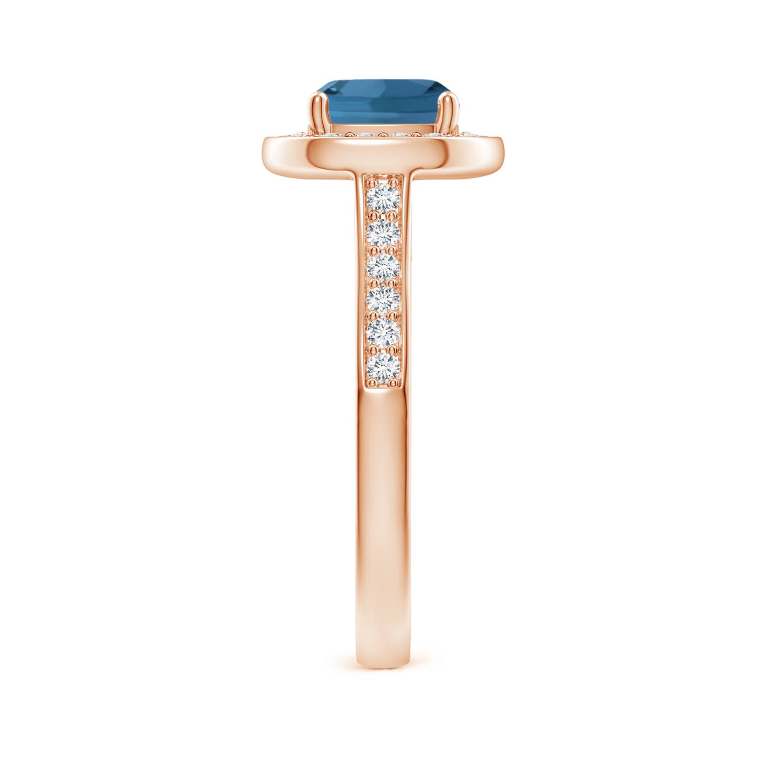 AA - London Blue Topaz / 2.24 CT / 14 KT Rose Gold