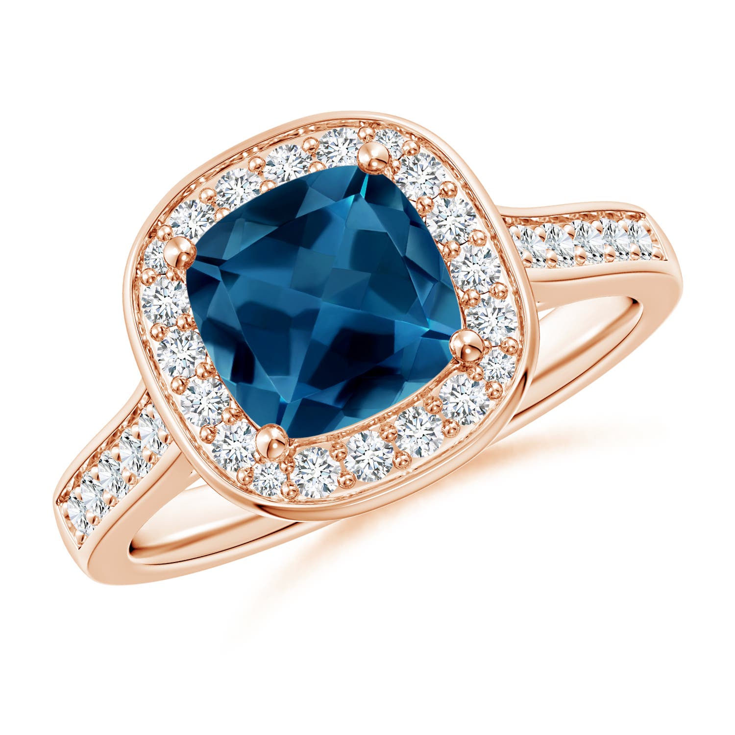 AAA - London Blue Topaz / 2.24 CT / 14 KT Rose Gold