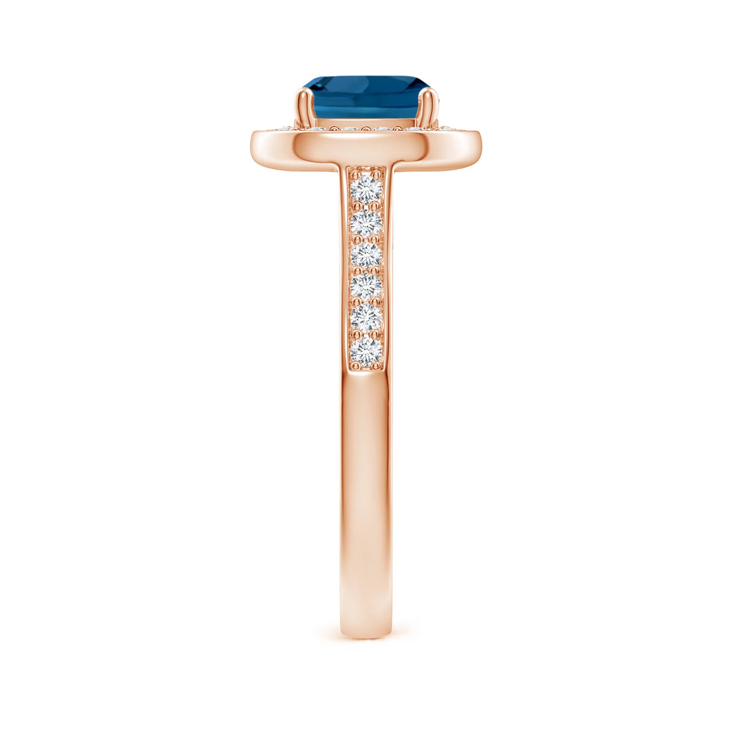 AAA - London Blue Topaz / 2.24 CT / 14 KT Rose Gold