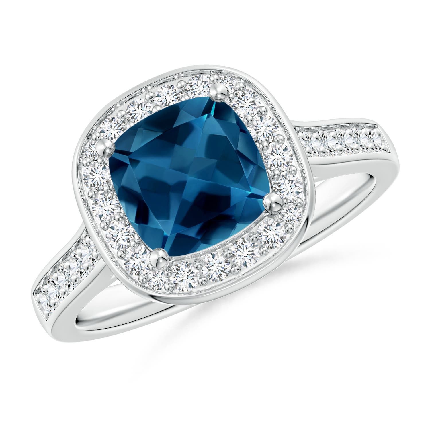 AAA - London Blue Topaz / 2.24 CT / 14 KT White Gold