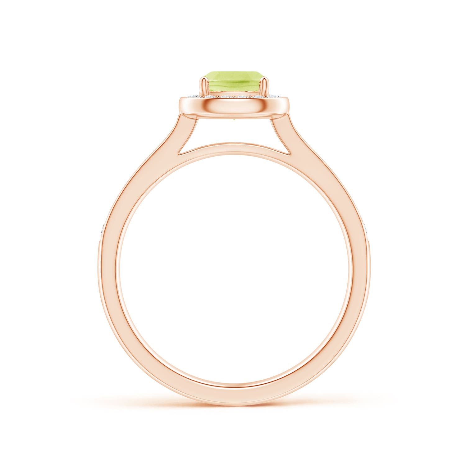 A - Peridot / 0.81 CT / 14 KT Rose Gold