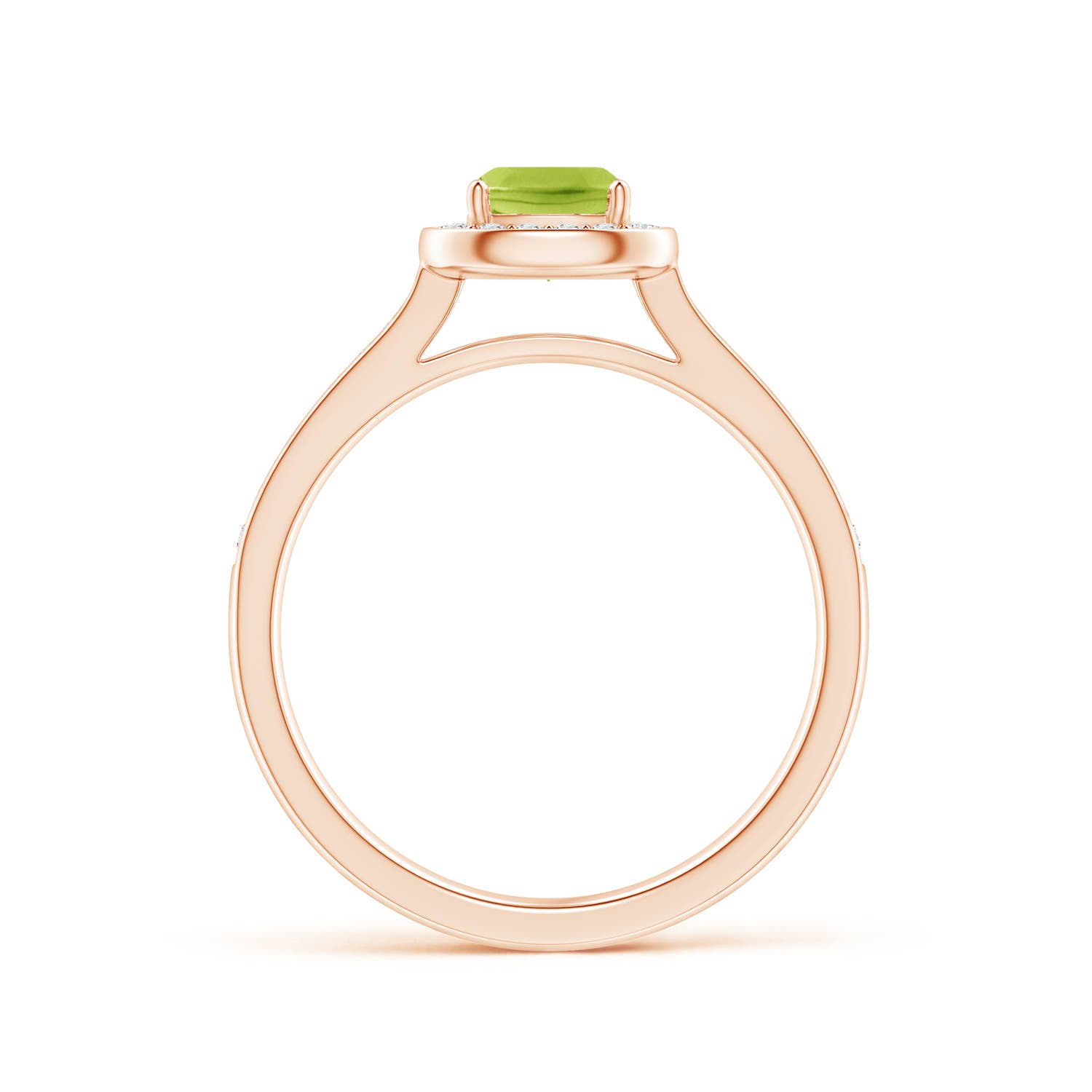 AA - Peridot / 0.81 CT / 14 KT Rose Gold