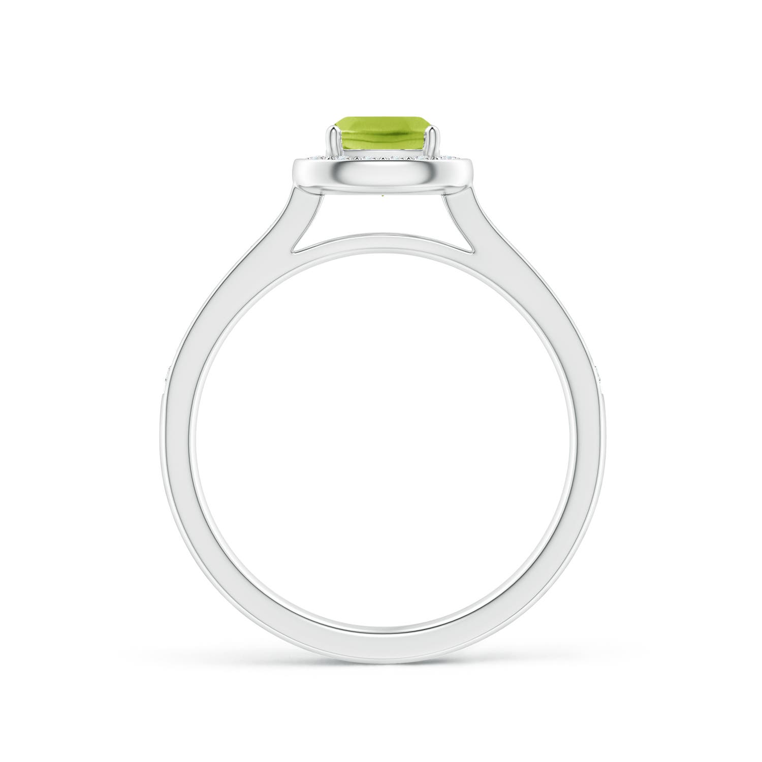 AA - Peridot / 0.81 CT / 14 KT White Gold