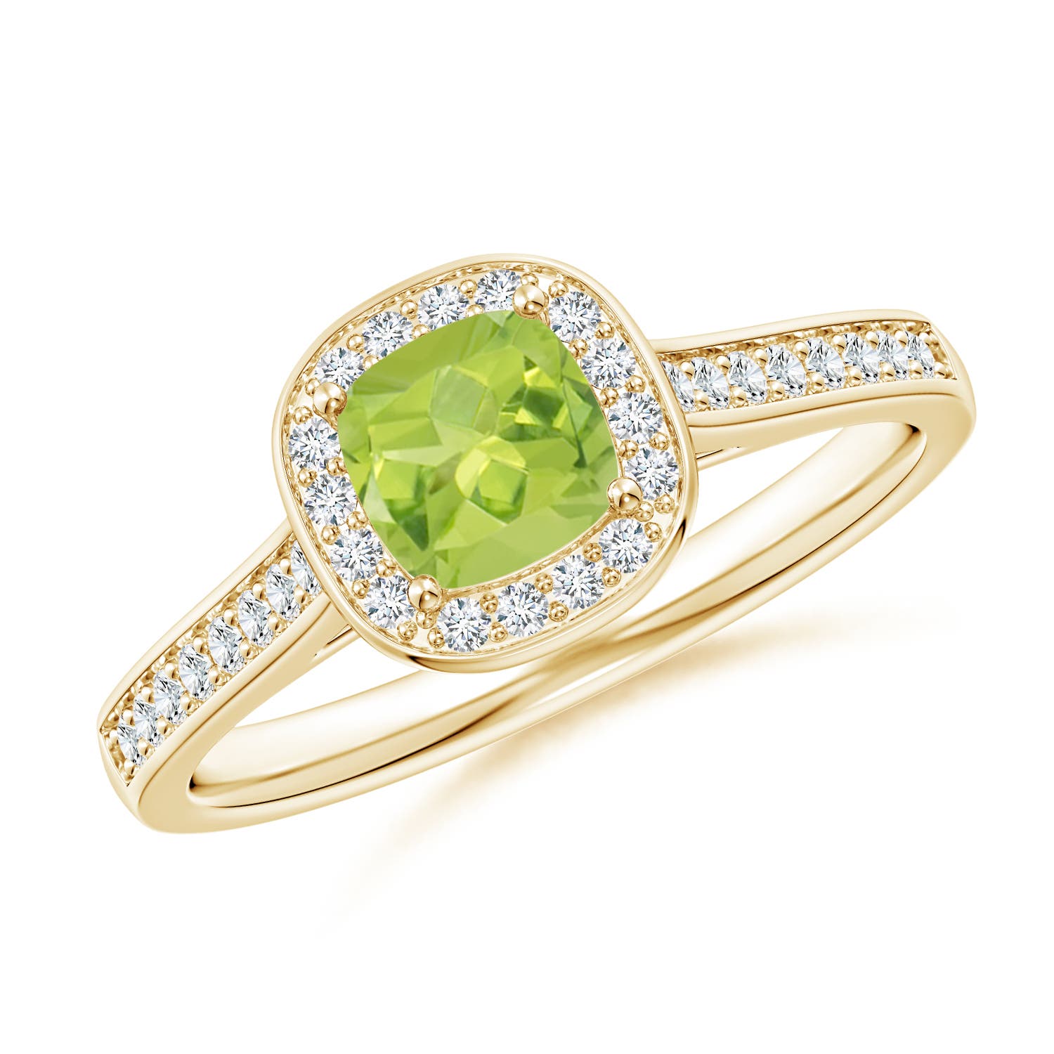 AA - Peridot / 0.81 CT / 14 KT Yellow Gold