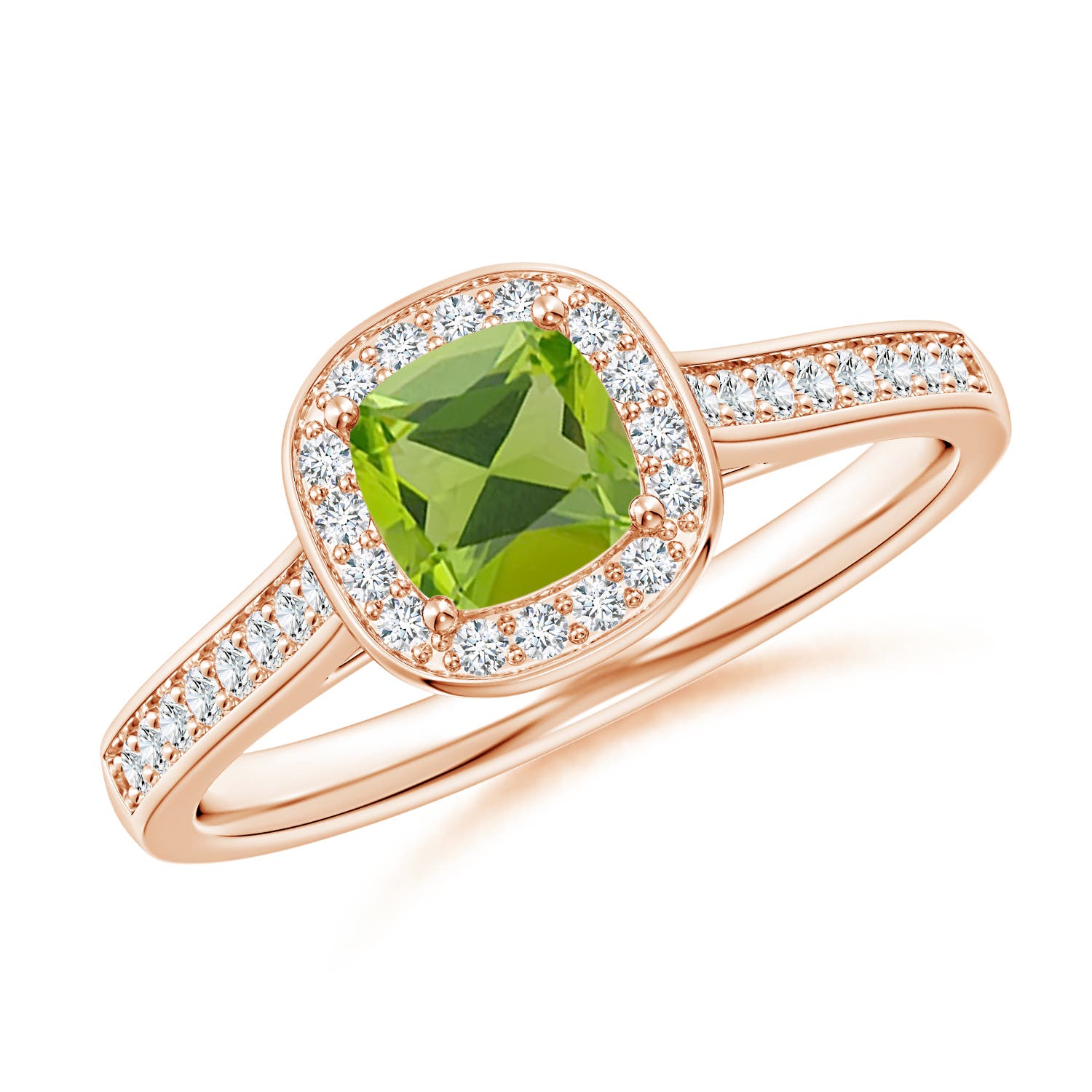 AAA - Peridot / 0.81 CT / 14 KT Rose Gold