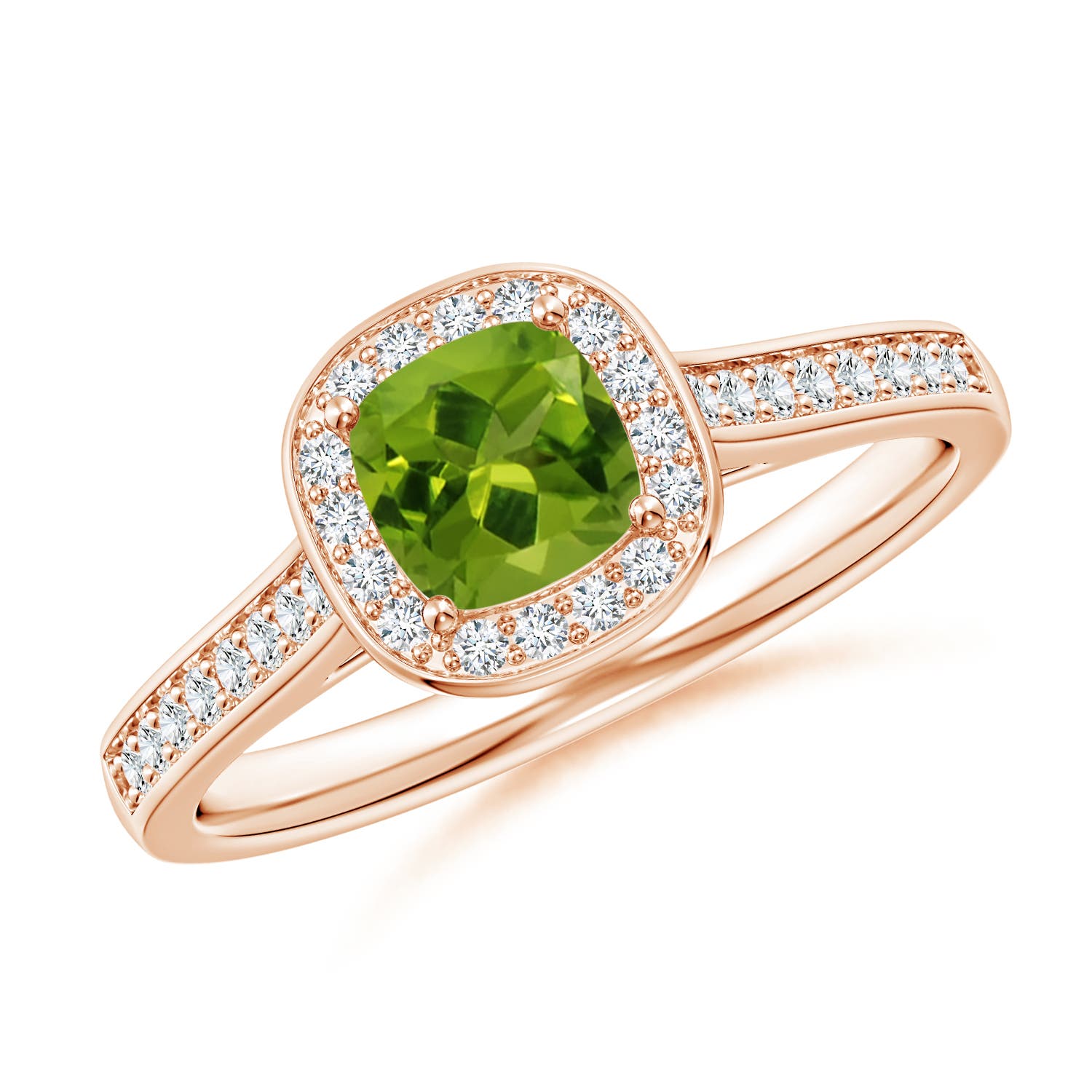 AAAA - Peridot / 0.81 CT / 14 KT Rose Gold