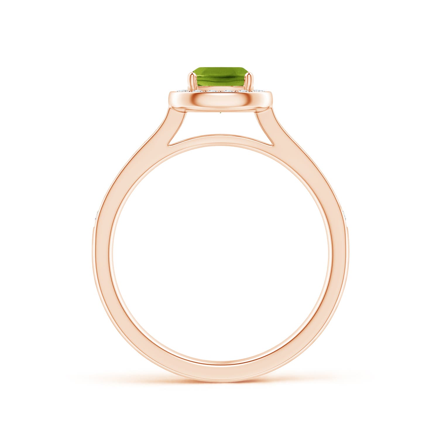 AAAA - Peridot / 0.81 CT / 14 KT Rose Gold