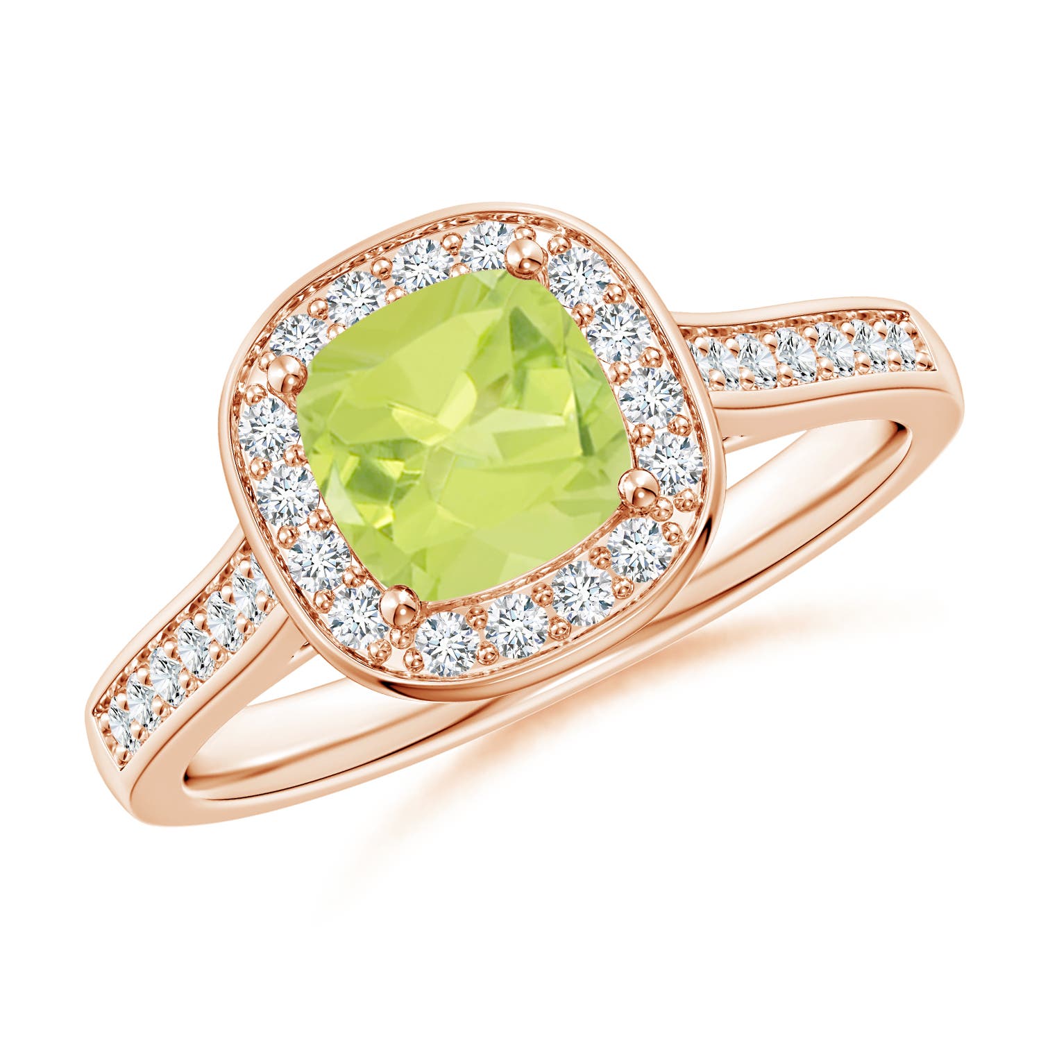 A - Peridot / 1.38 CT / 14 KT Rose Gold