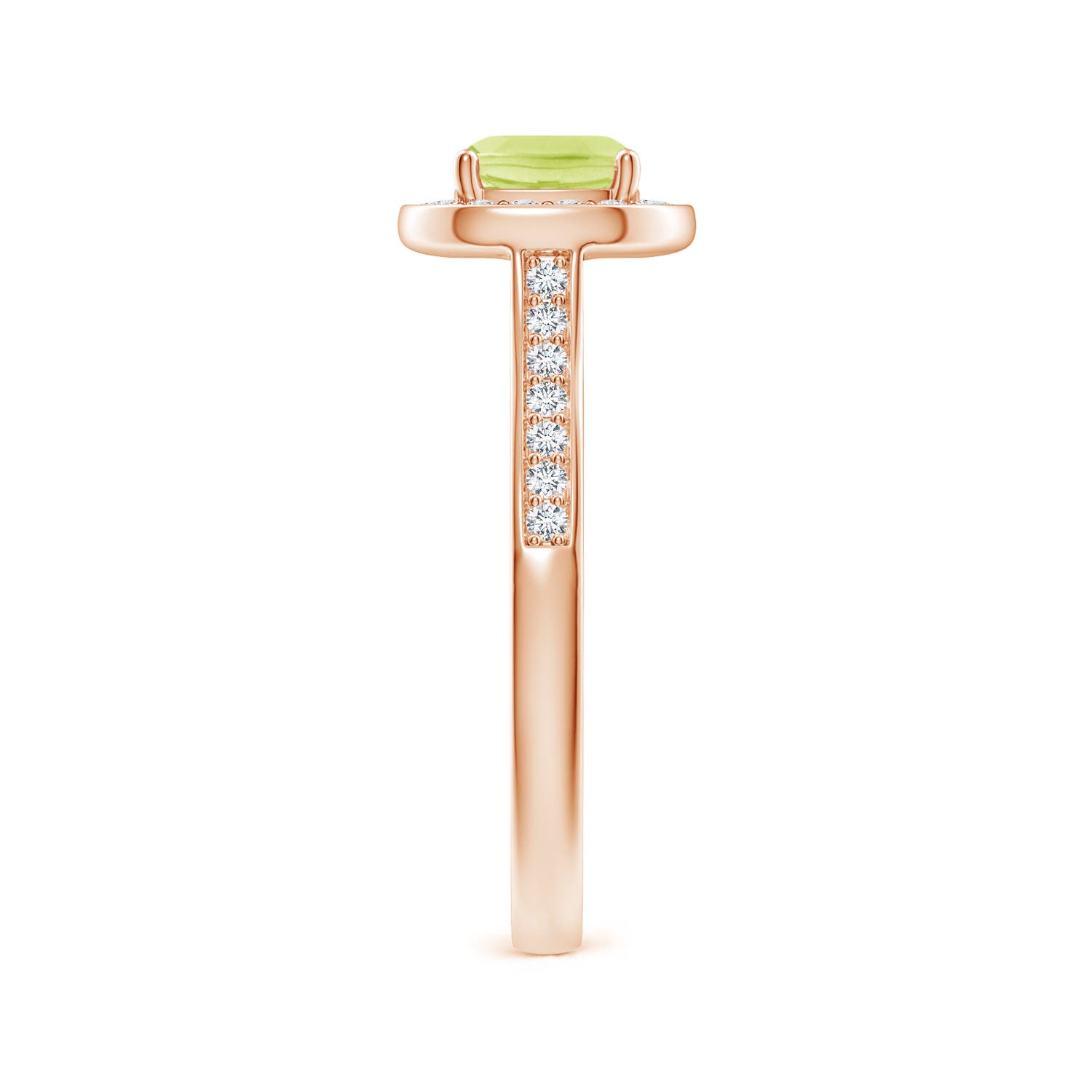 A - Peridot / 1.38 CT / 14 KT Rose Gold