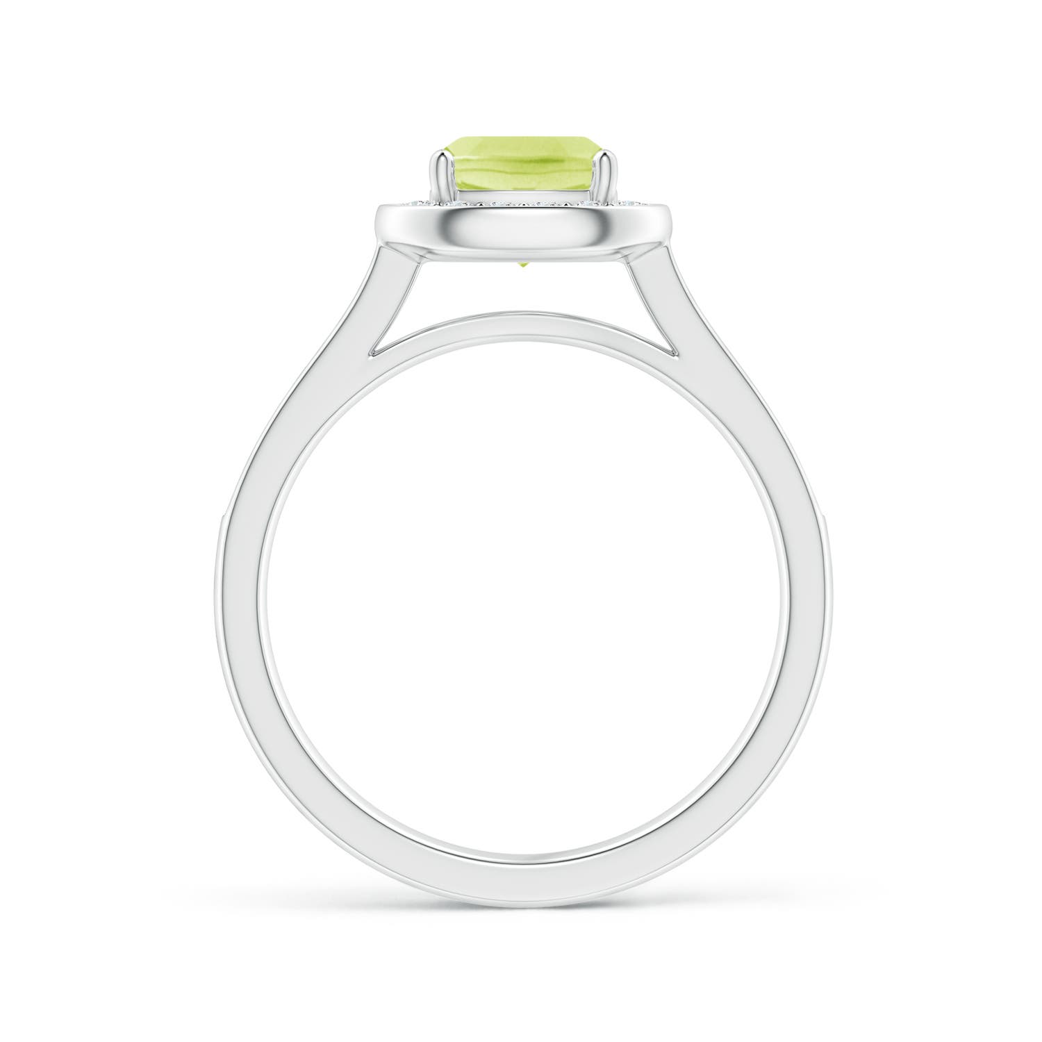 A - Peridot / 1.38 CT / 14 KT White Gold