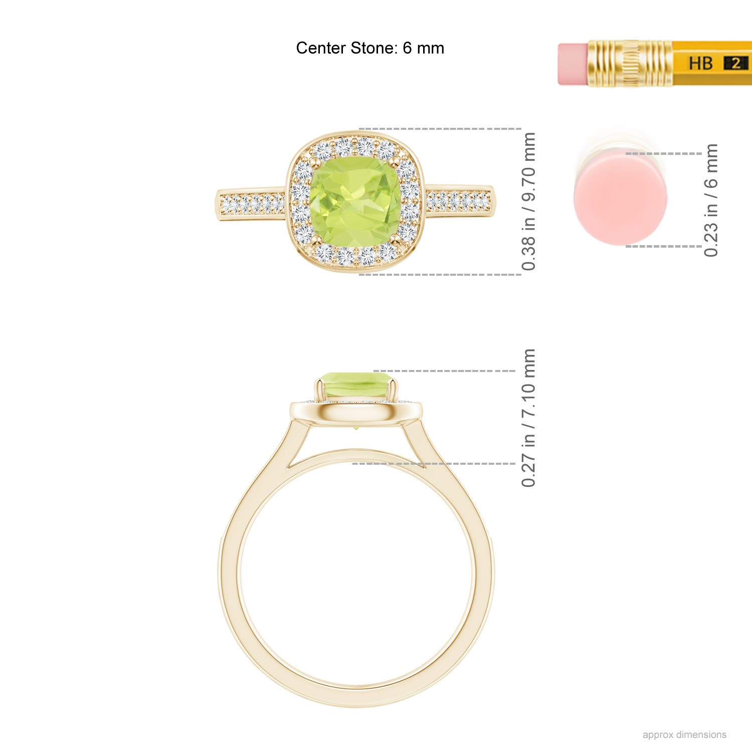 A - Peridot / 1.38 CT / 14 KT Yellow Gold