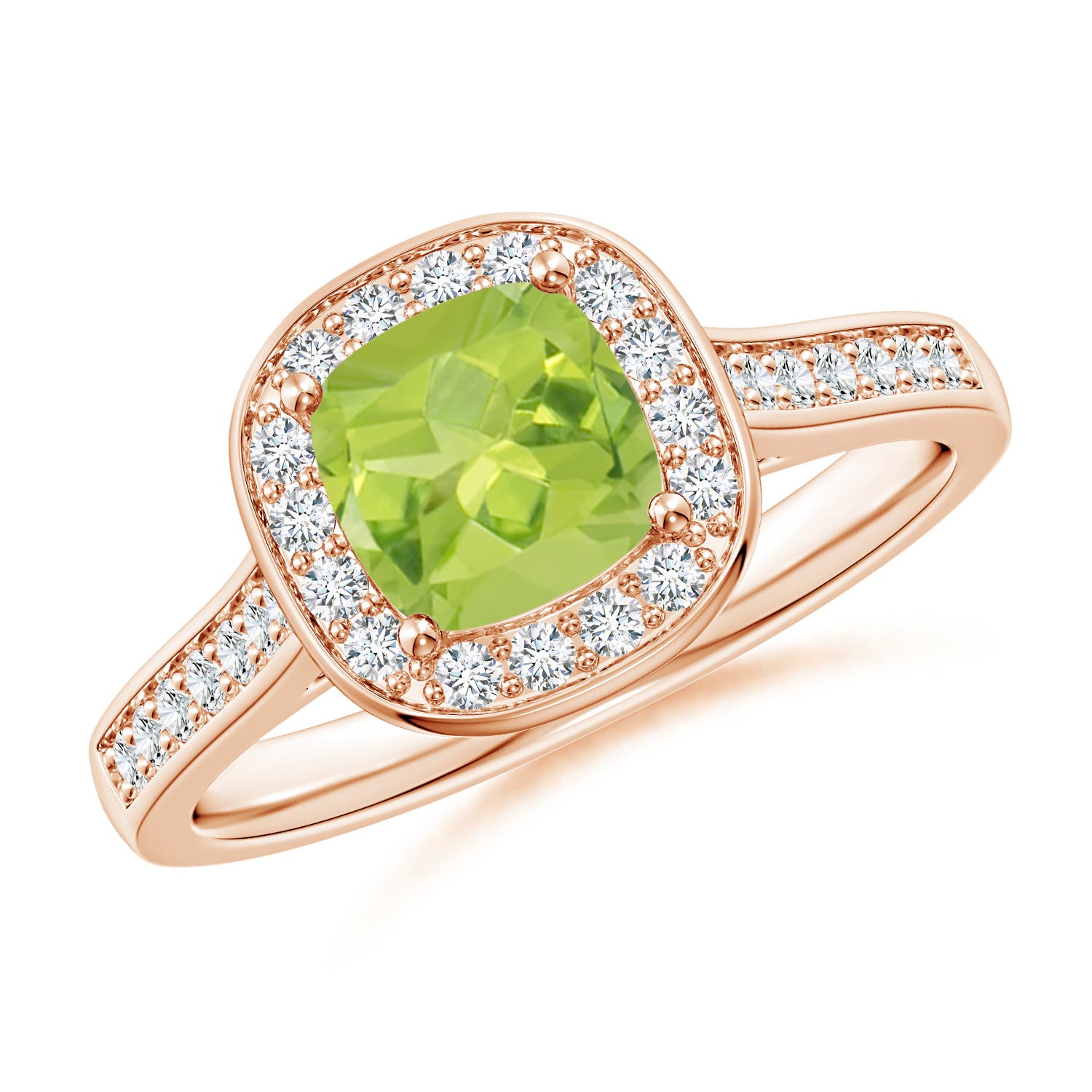 AA - Peridot / 1.38 CT / 14 KT Rose Gold